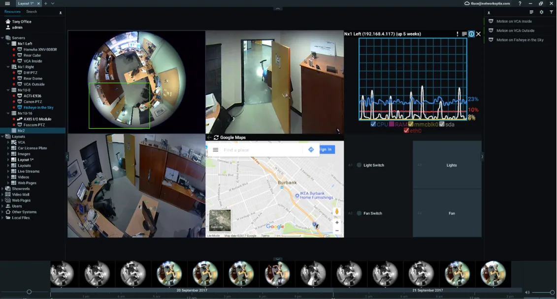Exploitation vidéo multi-caméras avec NX Witness